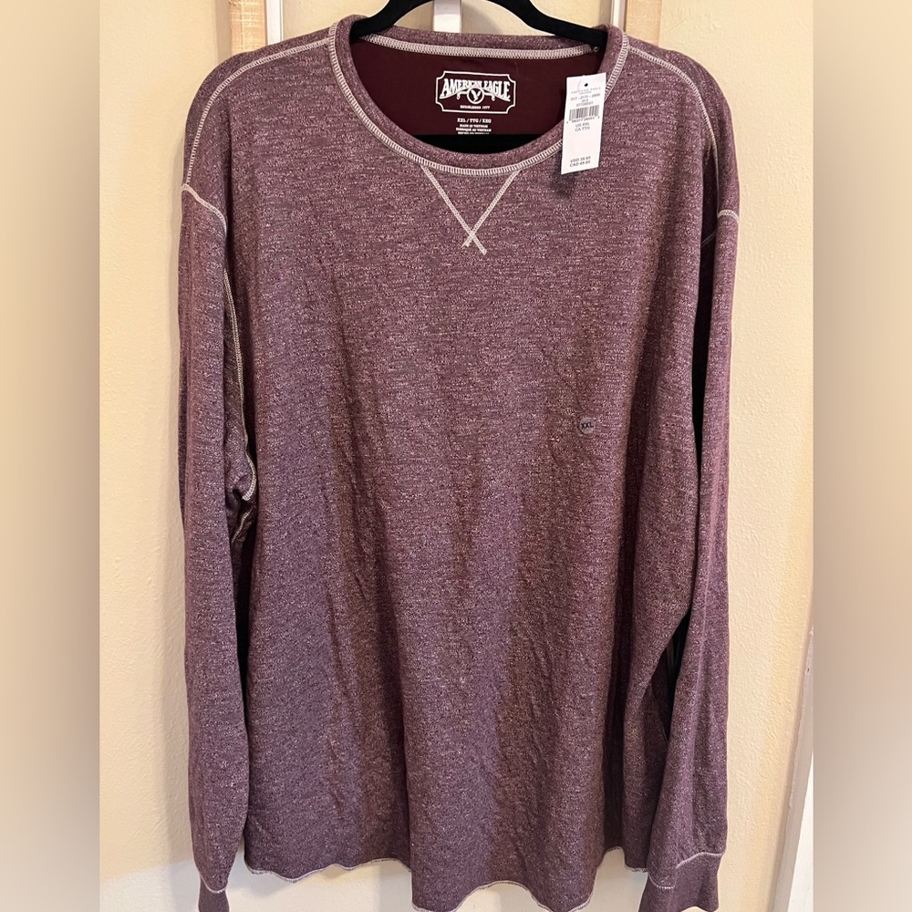 American Eagle Burgundy Long Sleeve Shirt—NWT!